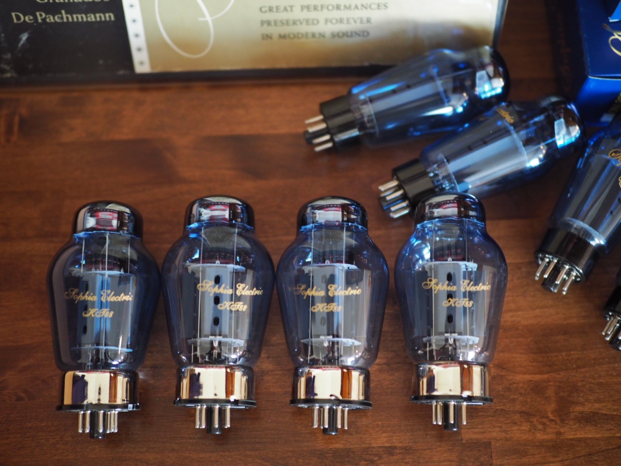Today's Fresh Catch The Sophia Electric Blue Glass KT88ST Long Life Vacuum Tubes! Jeff's Place