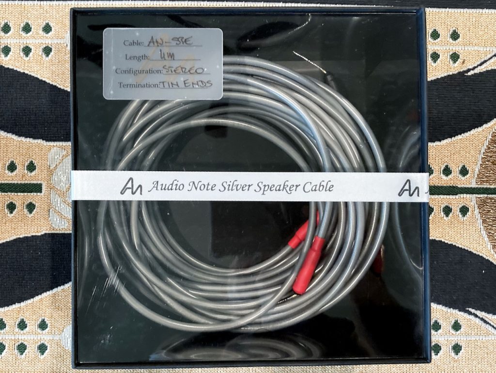 Audio Note (UK) AN-SPe silver loudspeaker cables. 