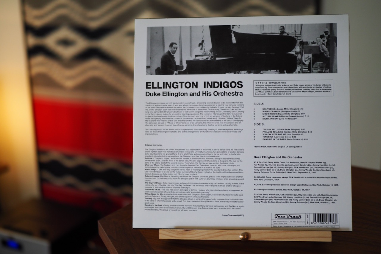 Listening to Ellington Indigos on vinyl and CD with the Audio Note (UK) CD  5.1x and Io I MC & silver AN-S4 SUT! - Jeff's Place