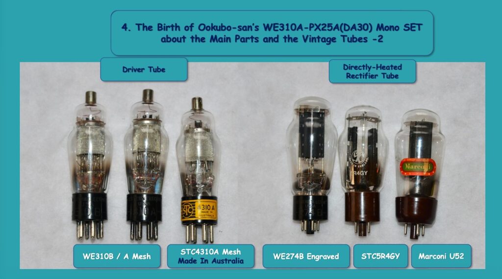 Yazaki-san's vintage tubes for Ookubo-san