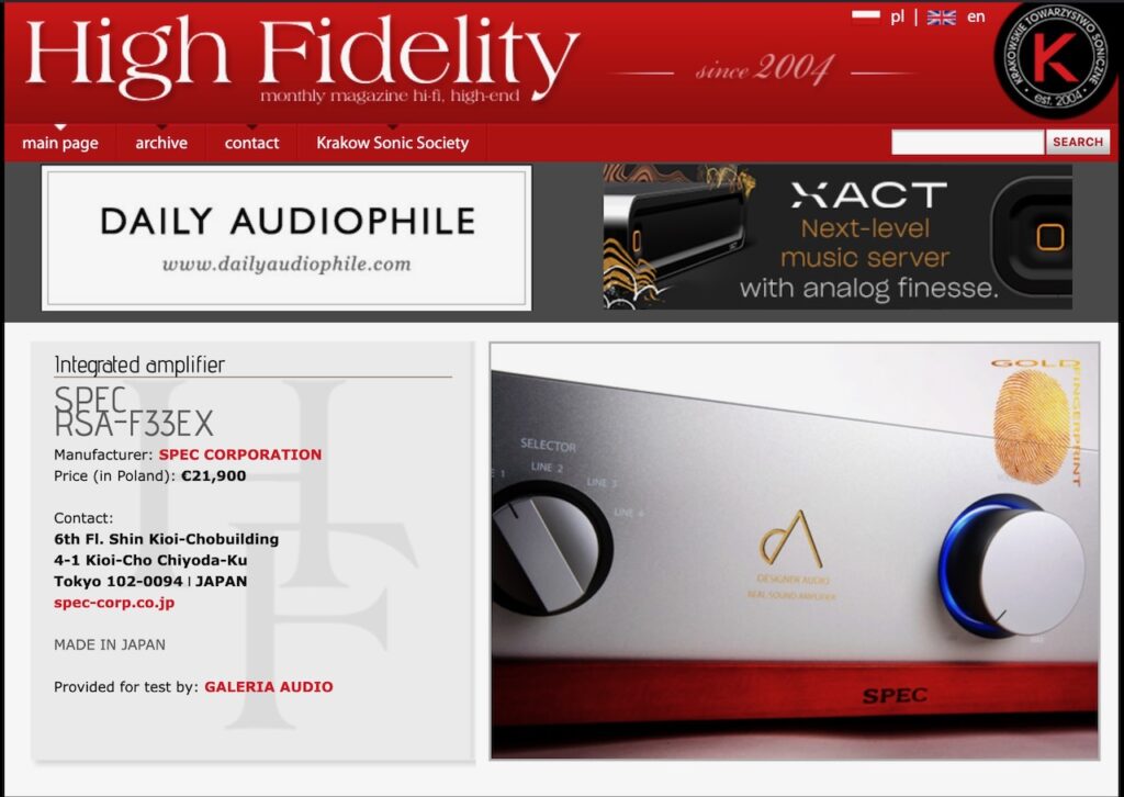 High Fidelity & Spec